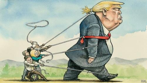 کاریکاتور اکونومیست از ترامپ خشمگین